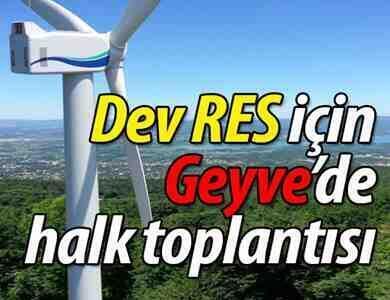 Geyve’de Rüzgar Enerjisi Projesi İçin Halk Toplantısı Yapılacak!