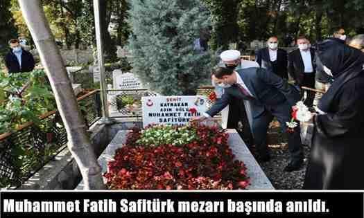 Şehit Kaymakamımız Muhammet Fatih Safitürk mezarı başında anıldı.