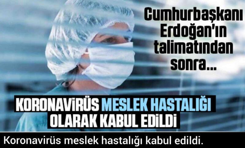 Cumhurbaşkanı Erdoğan’ın koronavirüs meslek