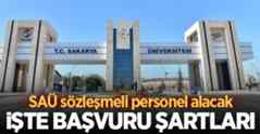 Sakarya Üniversitesi sözleşmeli personel alacak!