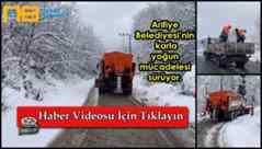 Arifiye Belediyesi’nin karla yoğun mücadelesi sürüyor.