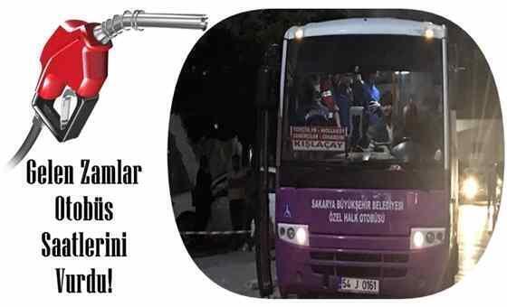 Mollaköy-Çınardibi-Kışlaçay otobüs saatlerine yakıt zammı ayarı..
