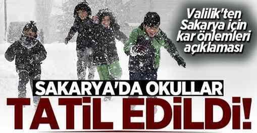 Sakarya’da okullara kar tatili!