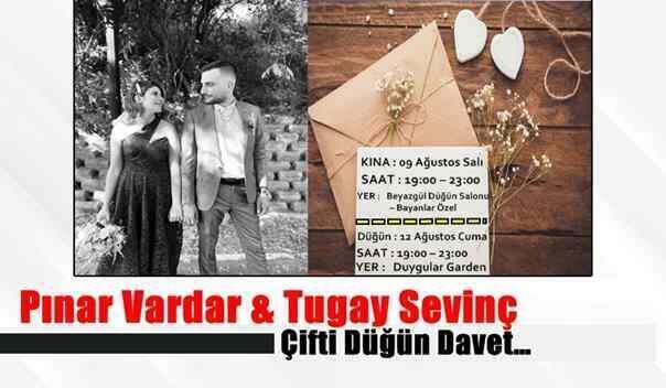 Pınar Vardar & Tugay Sevinç Çifti Düğün Davet…