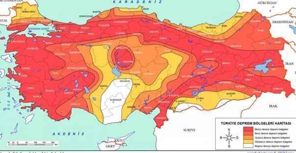 Türkiye’nin deprem risk haritası açıklandı! Sakarya…