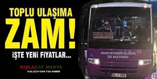 Kışlaçay -Mollaköy-Şekerler Otobüs Fiyatları Zamlandı!